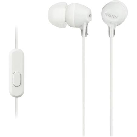 ECOUTEURS FILAIRES JACK 3.5MM AVEC COMMANDE - BLANC
