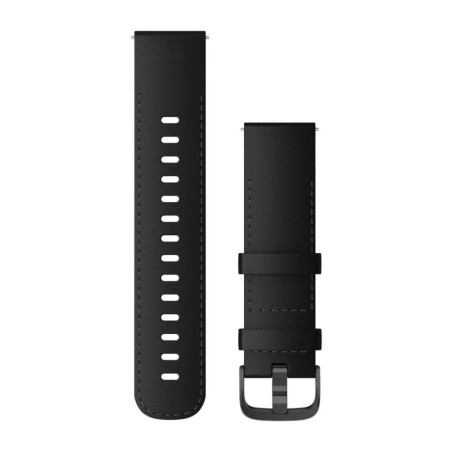 GARMIN QUICK RELEASE 22MM BLACK LEATHER WATCH STRAP