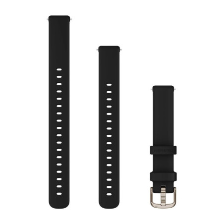 LILY 2 BLACK SILICONE WATCH STRAP