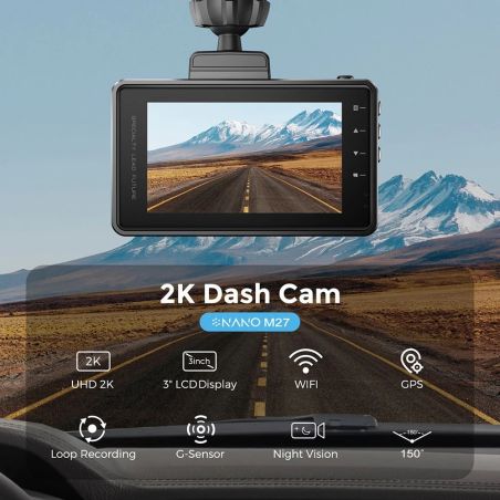 DASHCAM M27 2K QUADHD WIFI GPS 32 GB