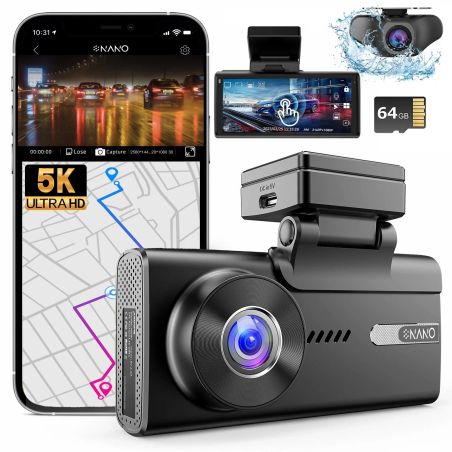 DASHCAM M93 PRO 5K TOUCH WIFI GPS 64 GO
