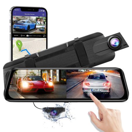 DASHCAM AR09 QUADHD 2CH ULL MIRROR WIFI