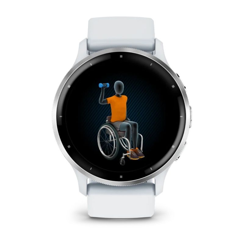 MONTRE CONNECTEE VENU 3 45MM SILICONE BLANC
