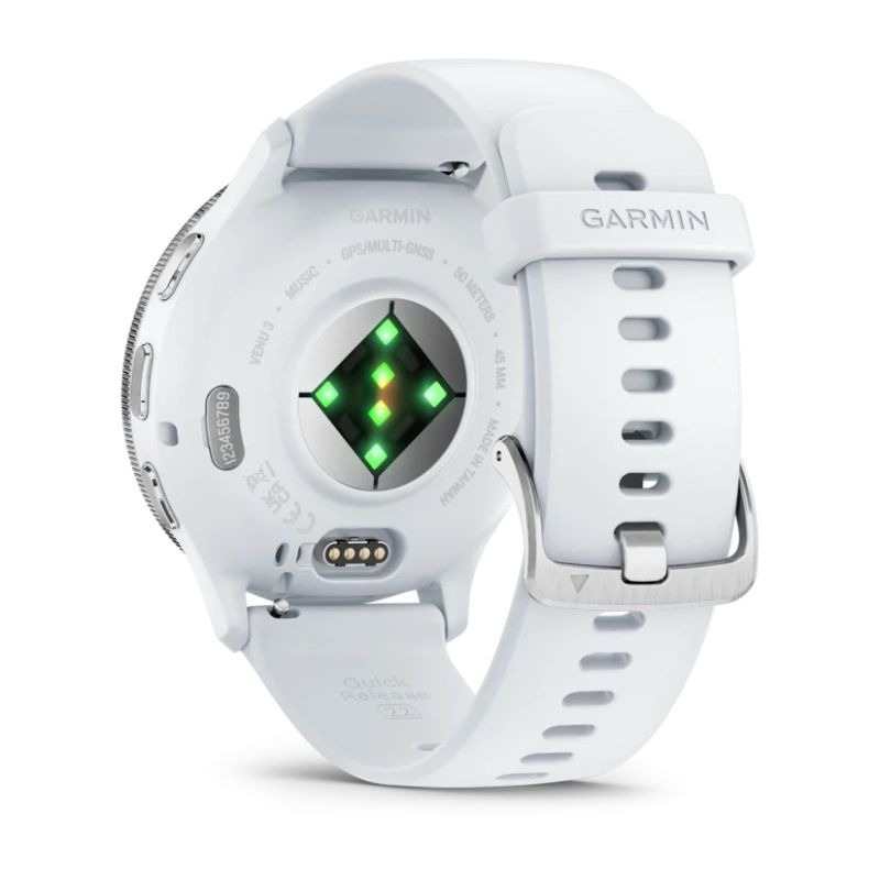 MONTRE CONNECTEE VENU 3 45MM SILICONE BLANC