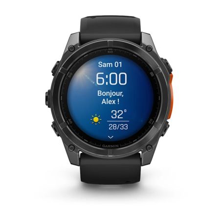 MONTRE CONNECTEE FENIX 8 AMOLED 51MM CARBONE G/N