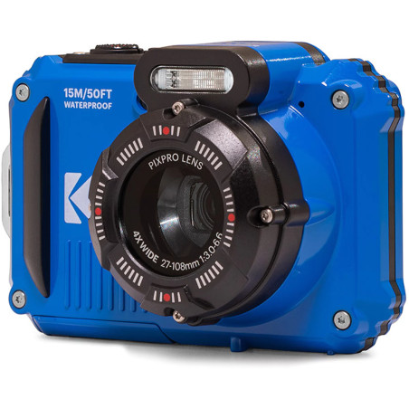 WPZ2 BLUE WATERPROOF COMPACT CAMERA + 2ND BATTERY + 16GB SD