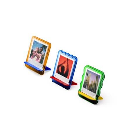 SET OF 3 MULTICOLOR ACRYLIC PHOTO FRAMES