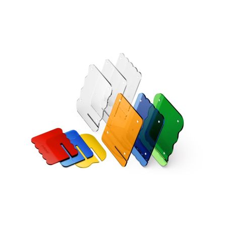 SET OF 3 MULTICOLOR ACRYLIC PHOTO FRAMES