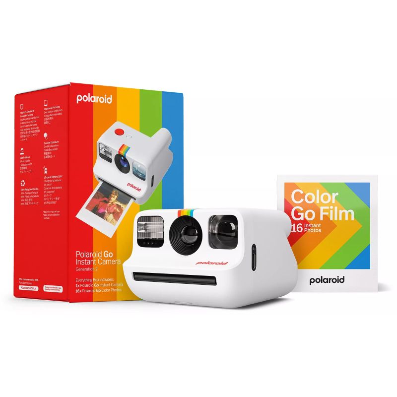 GO GEN 2 INSTANT CAMERA WHITE + 16 COLOR PAPER