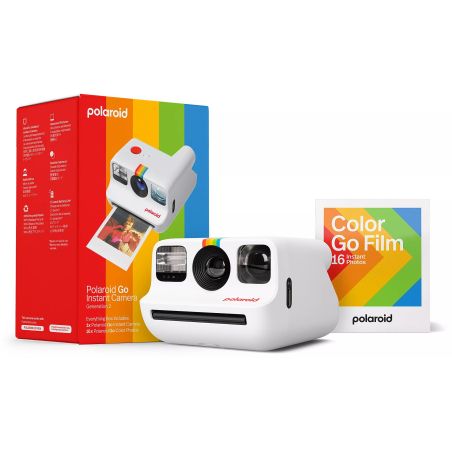 GO GEN 2 INSTANT CAMERA WHITE + 16 COLOR PAPER