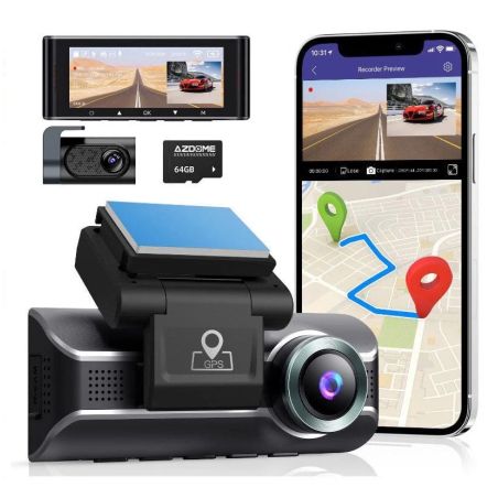DASHCAM M550 PRO 3CH 4K WIFI GPS 64 GO