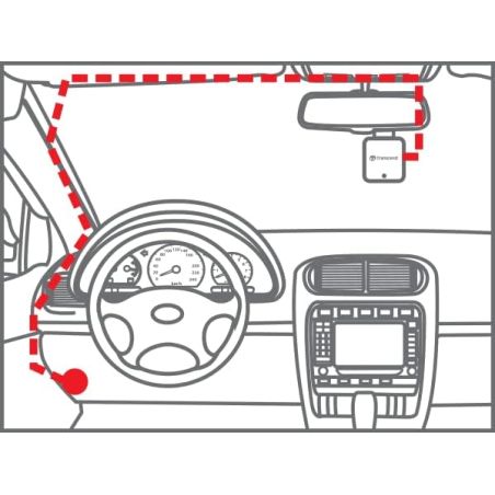 CABLE ELECTRIQUE NOIR 4 M POUR DASH CAM DRIVEPRO MICRO-B