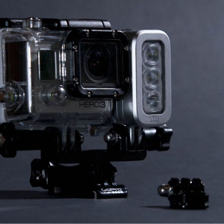 FLASH LED QUDOS POUR ACTION CAM ET REFLEX ARGENT