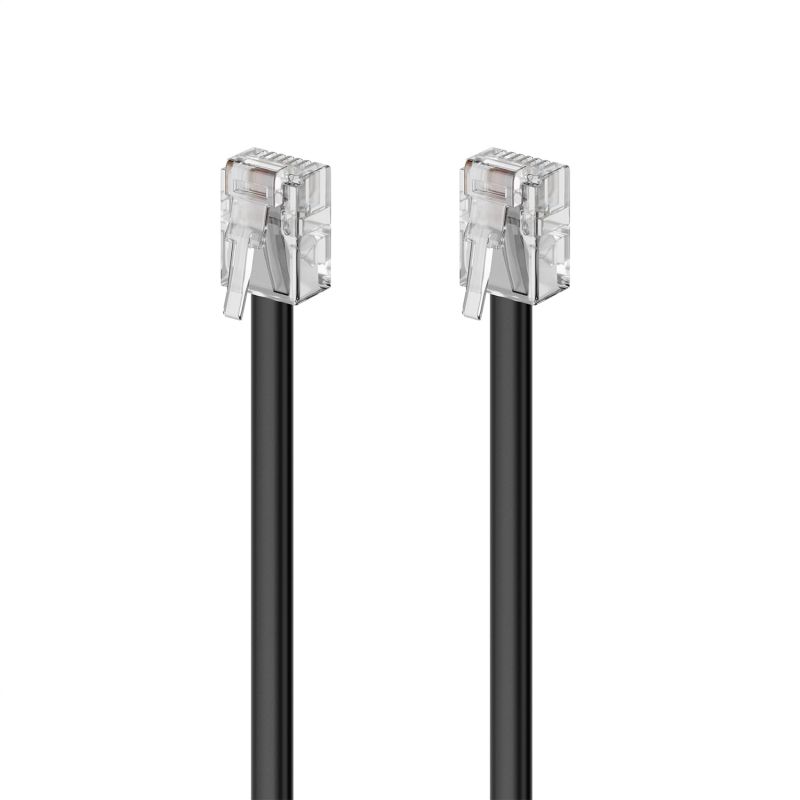 CABLE TELEPHONIQUE RJ11 M/M NOIR 2M