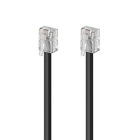 CABLE TELEPHONIQUE RJ11 M/M NOIR 2M
