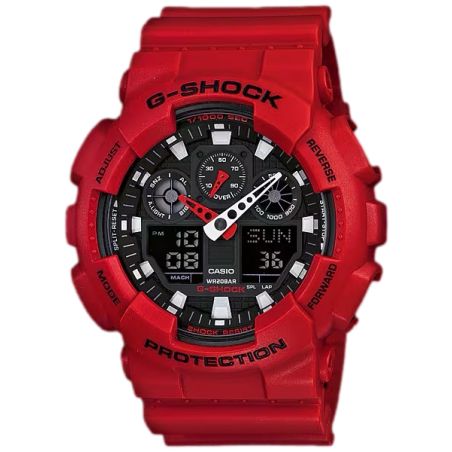 MONTRE HOMME G-SHOCK CLASSIC GA-100B RESINE ROUGE