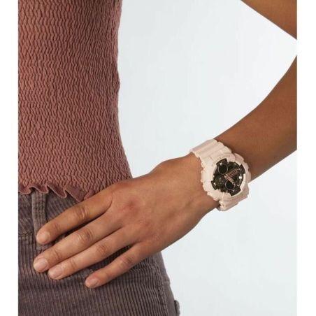 MONTRE HOMMEG-SHOCK GMA-S140 RESINE NOIR ET ROSE