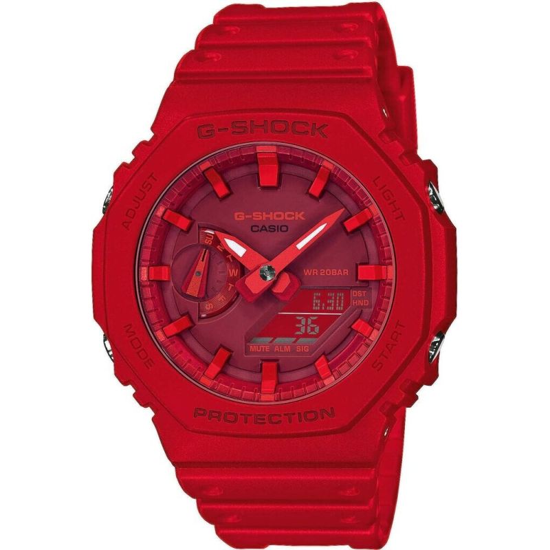 MONTRE HOMME G-SHOCK CLASSIC GA-2100 RESINE ROUGE