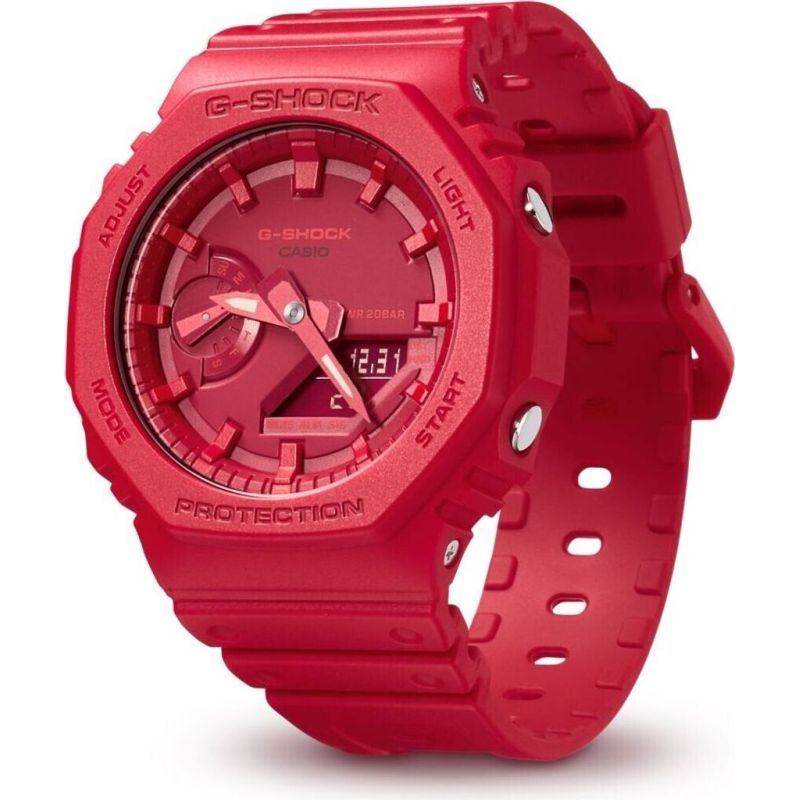 MONTRE HOMME G-SHOCK CLASSIC GA-2100 RESINE ROUGE