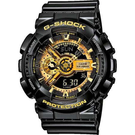 G-SHOCK GA-110GB MEN'S WATCH BLACK RESIN GOLD