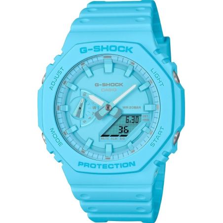 G-SHOCK GA-2100-2A2ER MEN'S WATCH LIGHT BLUE RESIN