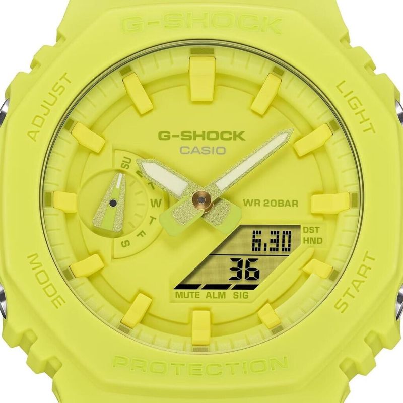 MONTRE HOMME G-SHOCK GA-2100-9A9ER RESINE JAUNE