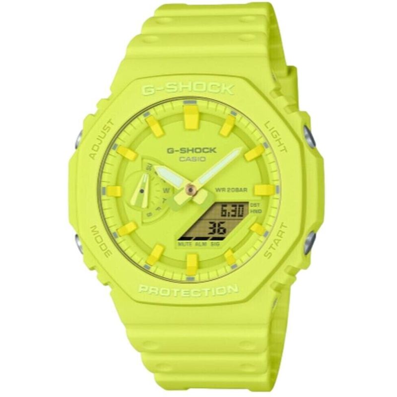 MONTRE HOMME G-SHOCK GA-2100-9A9ER RESINE JAUNE