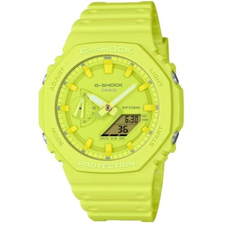 MONTRE HOMME G-SHOCK GA-2100-9A9ER RESINE JAUNE