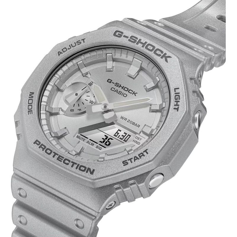 MONTRE HOMME G-SHOCK GA-2100FF-8AER RESINE ARGENT