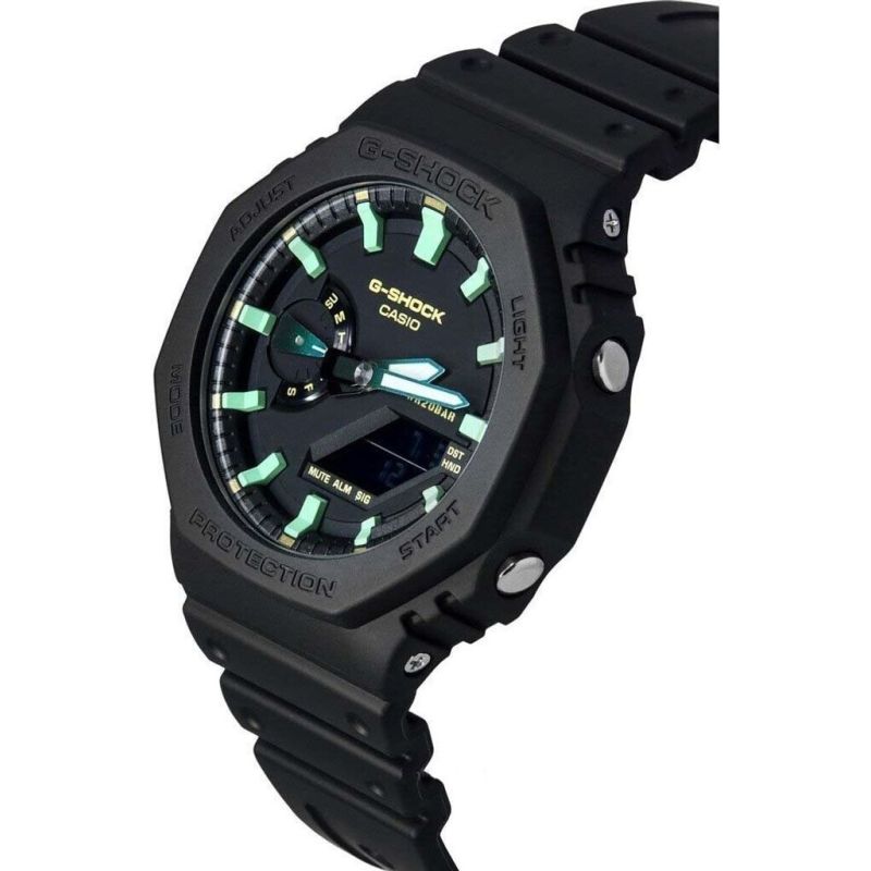 MONTRE HOMME G-SHOCK GA-2100RC-1AER CLASSIC RESINE NOIRE