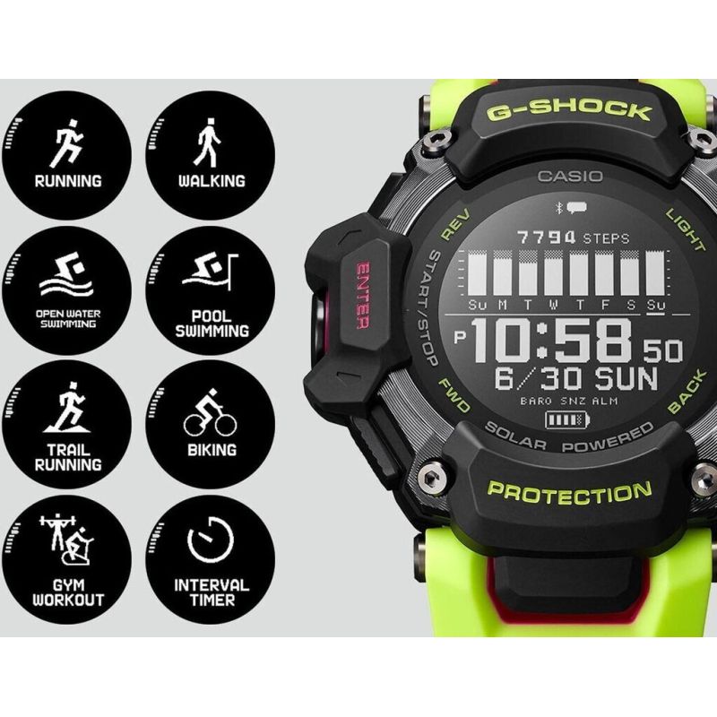 MONTRE HOMME G-SQUAD GBD-H2000-1A9ER RESINE VERT