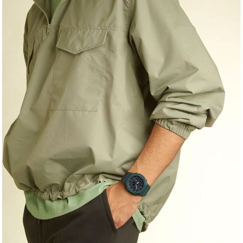 MONTRE HOMME SOLAIRE BLUETOOTH GA-B2100-1AER CARBONNE VERT