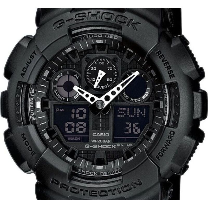MONTRE HOMME G-SHOCK GA-100 RESINE NOIR
