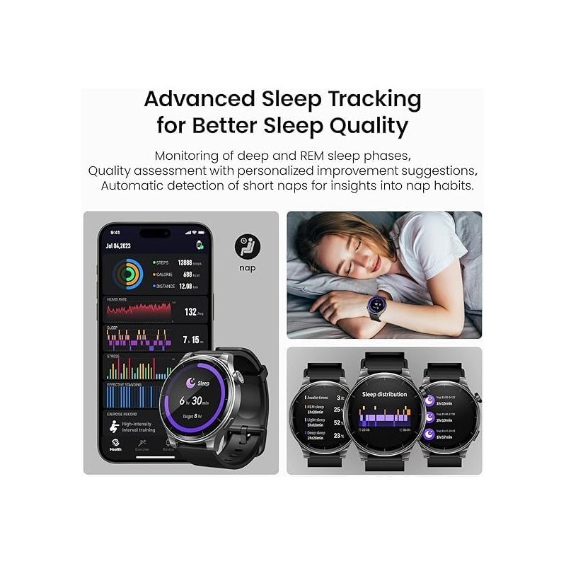 MONTRE INTELLIGENTE TOZO S5 TACTILE NOIR