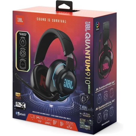 CASQUE GAMING SANS FIL REDUCTION DE BRUIT QUANTUM 910 NOIR