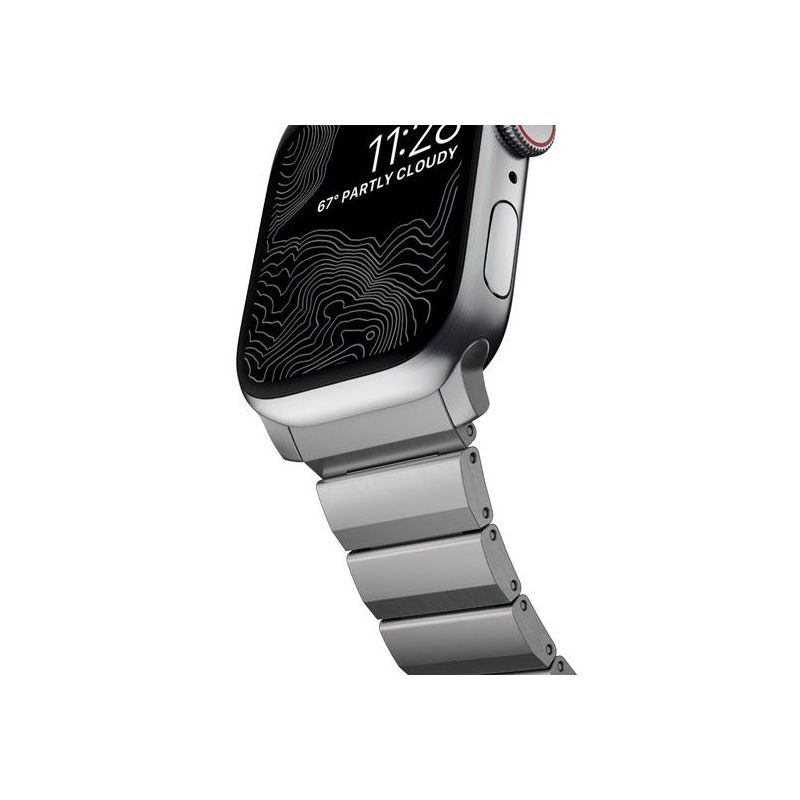 BRACELET APPLE WATCH 38/40/41/42 MM V2 TITANE ARGENT