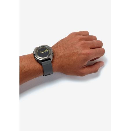 MONTRE HOMME RIPLEY SILICONE ACIER NOIR ET ROUGE