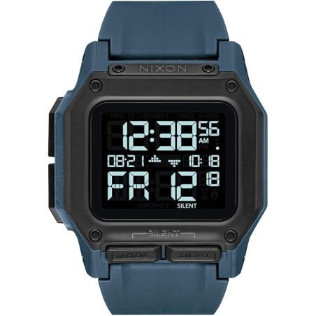 MONTRE HOMME DIGITALE REGULUS SILICONE GRIS BLEU ARDOISE