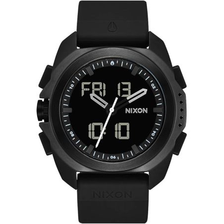 MONTRE HOMME RIPLEY SILICONE ACIER NOIR