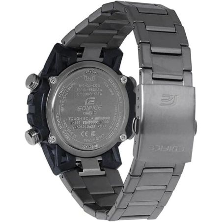 MONTRE HOMME SOLAIRE EDIFICE ECB-2000DC CONNECTEE ACIER ARGENT