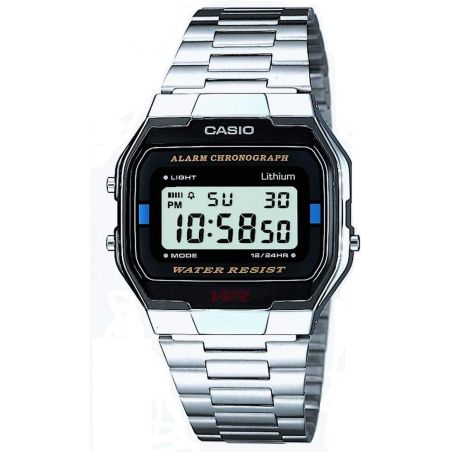 VINTAGE SILVER AND BLACK METAL WATCH