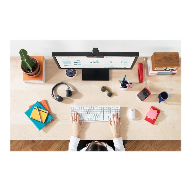 ENSEMBLE CLAVIER + SOURIS MK295 SANS FIL BLANC