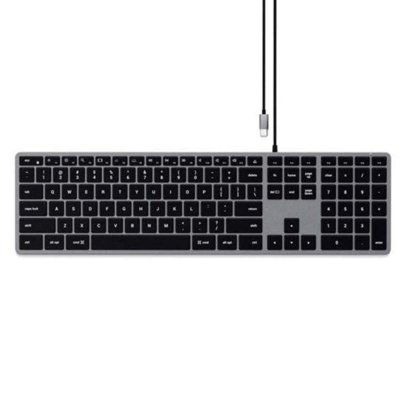 SLIM W3 WIRED USB-C QWERTY KEYBOARD SIDERAL GRAY