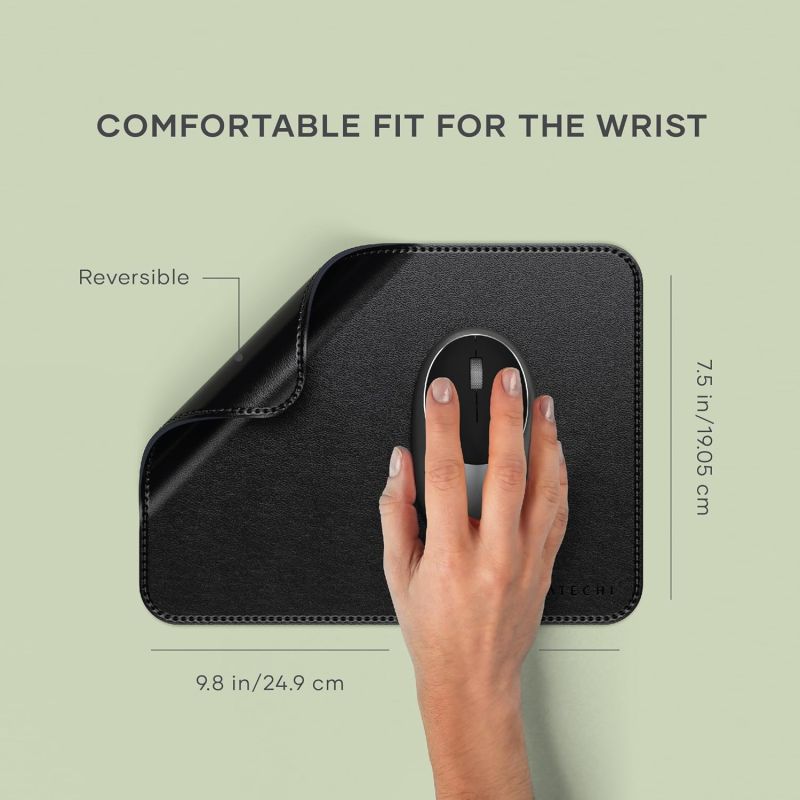 PREMIUM MOUSE PAD BLACK VEGAN LEATHER