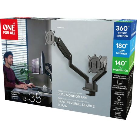 BRAS UNIVERSEL SOLIDE POUR MONITEUR DOUBLE DM4210