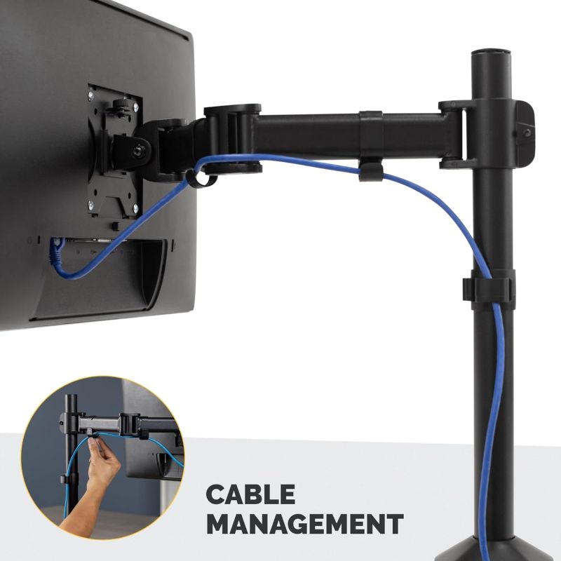 32'' SINGLE ADJUSTABLE BLACK SCREEN ARM