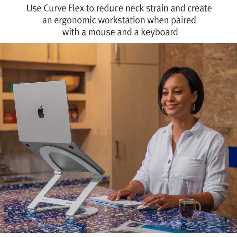 SUPPORT DE BUREAU FLEXIBLE CURVE NOIR