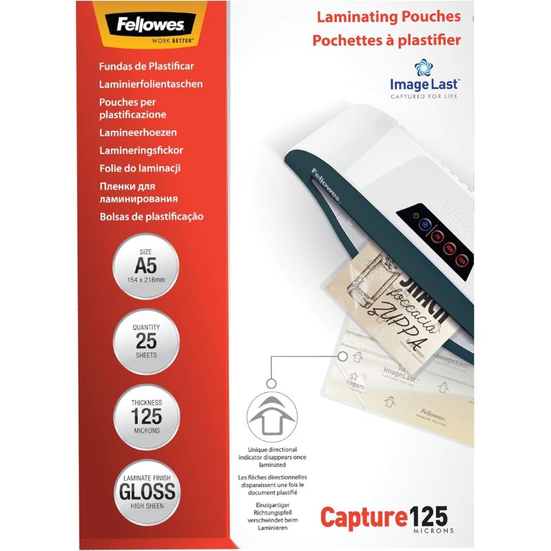  FILM LAMINE A5 0.12 MM 125 MICRONS BRILLANT X25