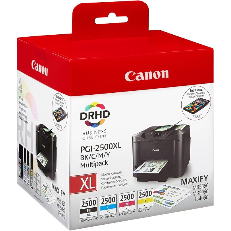 PACK CARTOUCHE ENCRE PGI-2500XLNOIR + CYAN MAGENTA JAUNE