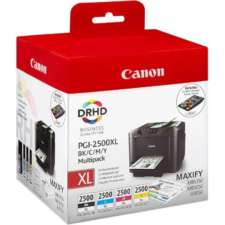 PACK CARTOUCHE ENCRE PGI-2500XLNOIR + CYAN MAGENTA JAUNE